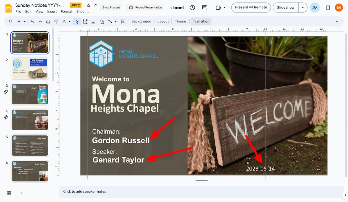 edit the welcome screen Edit the welcome screen